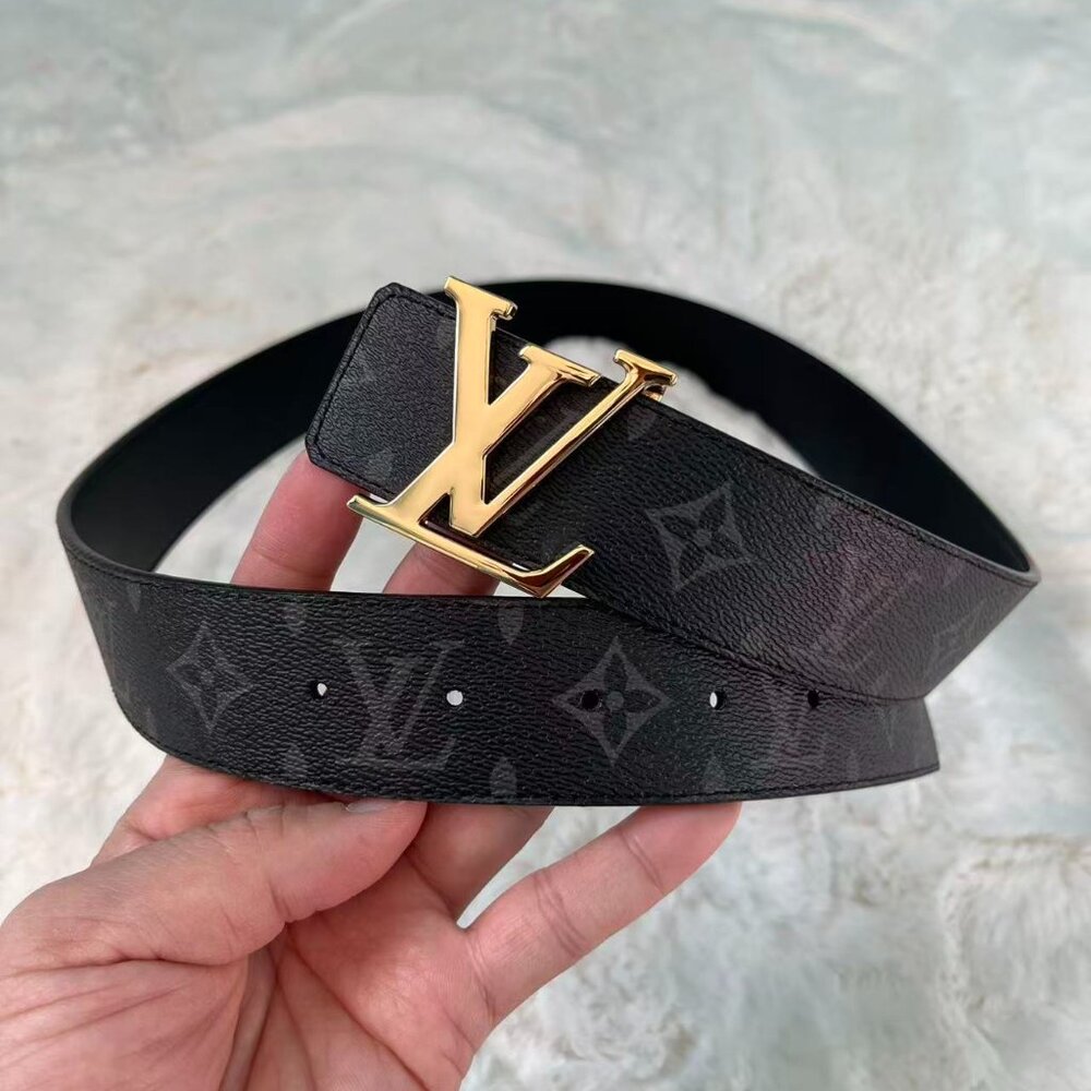 LV Belts 95cm fit for 30-34 Gold Logo - Picture 3 of 5